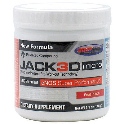 USP Labs Jack3D Micro Pre Workout Formula FRUIT PUNCH 40 servings