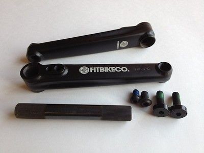 FIT BIKE CO 175 Black Indent Crank Set RHD LHD Right Left Drive BMX S 