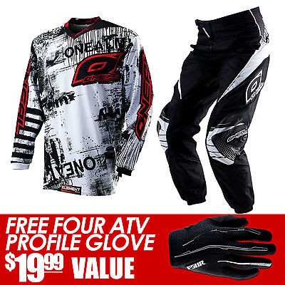   ELEMENT PANT TOXIC JERSEY(SZ38 XXL)BLK/WHT MOTOCROSS/DIRT BIKE GEAR