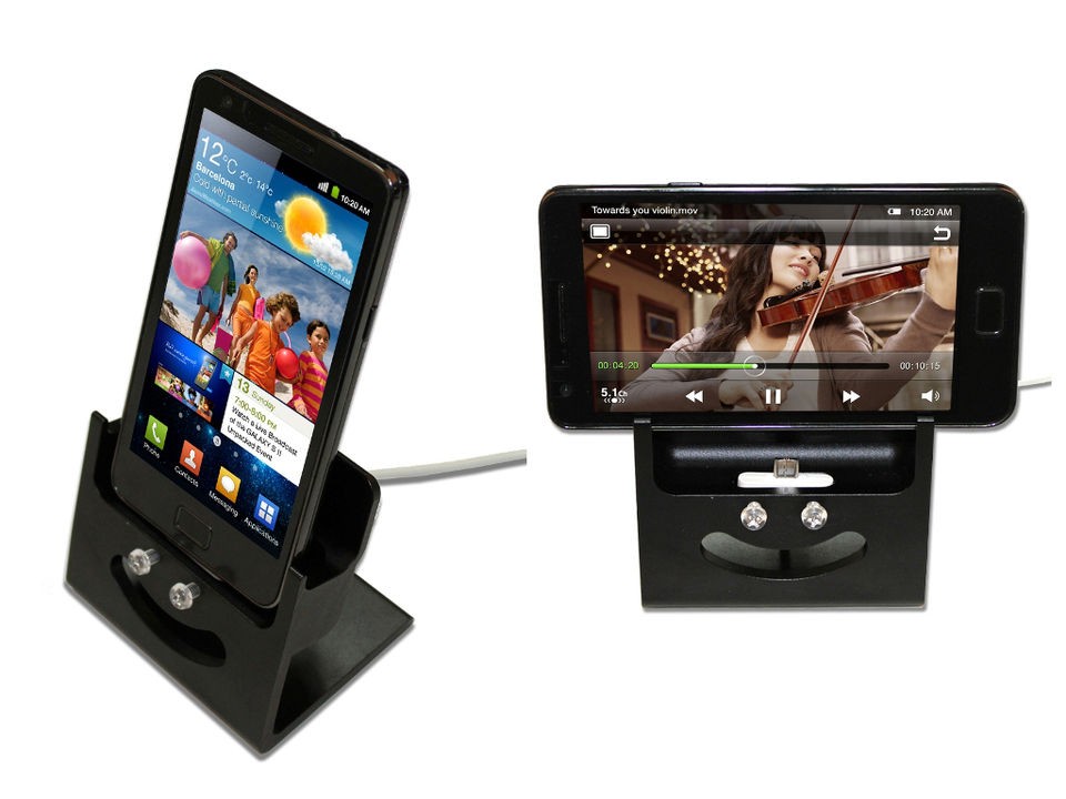   Aluminum Sync Charge, Docking Station for Samsung Galaxy S2, (Black
