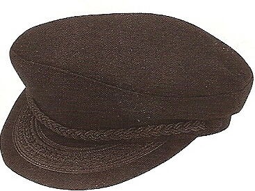 Black Wool Greek Fisherman Cap Hat sailing boating