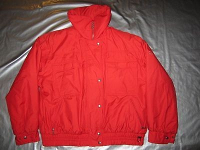 BOGNER WOMENS SKI JACKET Size 14 LARGE SOLID RED Insulated Winter 