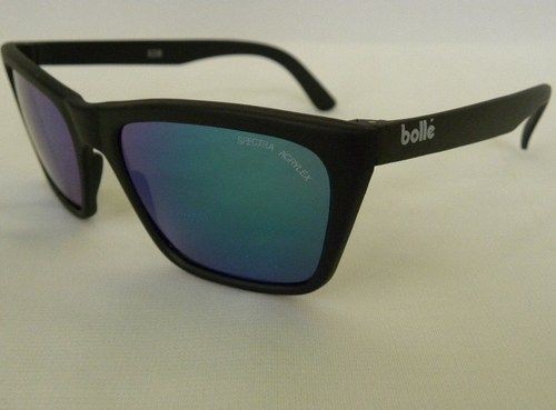 VINTAGE BOLLE 528 SPECTRA ACRYLEX BLACK GREEN CATS NEW SUNGLASSES NOS