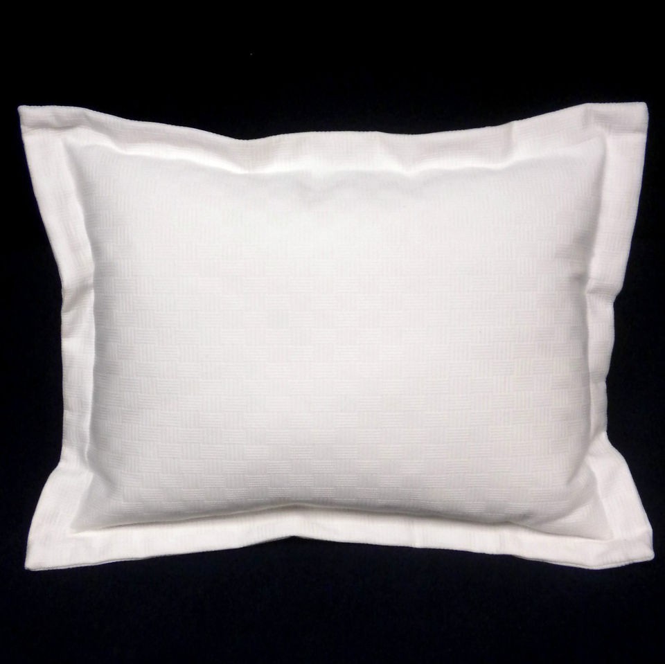   JERMYN STREET WHITE BASKETWEAVE PILLOW *NEW* BED THROW BREAKFAST