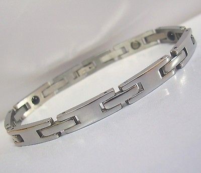   SV Stainless Steel Magnetic Bracelet Wristband Golf Health Therapy Bio