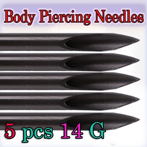 pcs Sterilize Body Piercing Needle Stainless 14 Guage 14G