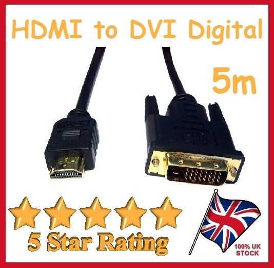   to HDMI Cable Lead Wire   Connect Computer PC Laptop to TV DVD TFT LCD