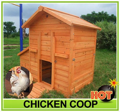   CHICKEN POULTRY COOP HEN HOUSE RABBIT HUTCH FEEDER CAGE CHINA FIR