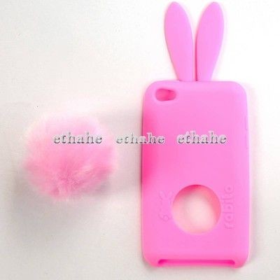 Rabito Bunny For iPod Touch 4 Silicon Back Case Pink E3EF1B