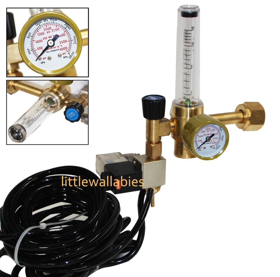 Hydroponics Flow Meter Control Extoic CO2 Injection System Regulator 