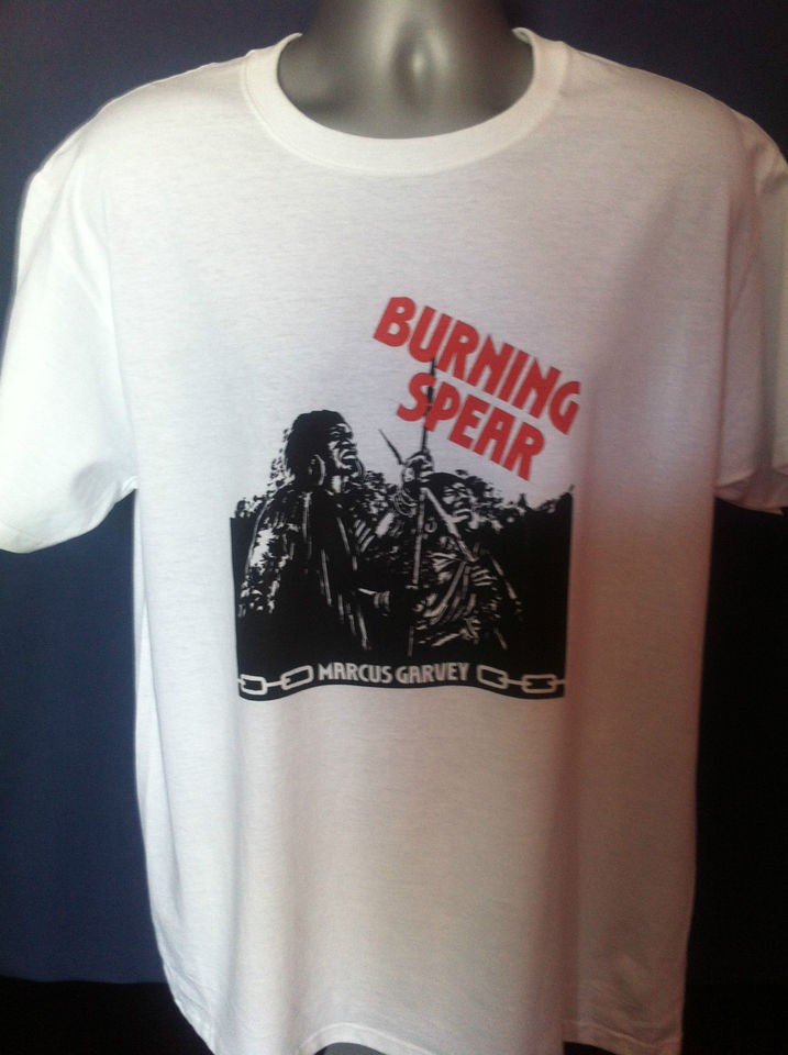 BURNING SPEAR T SHIRT MARCUS GARVEY 70s Roots Reggae Rasta Bob Marley 