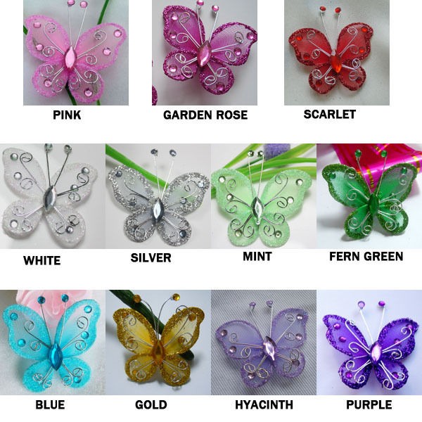 10pc Nylon Stocking Butterfly Wedding Decorations 2  U 