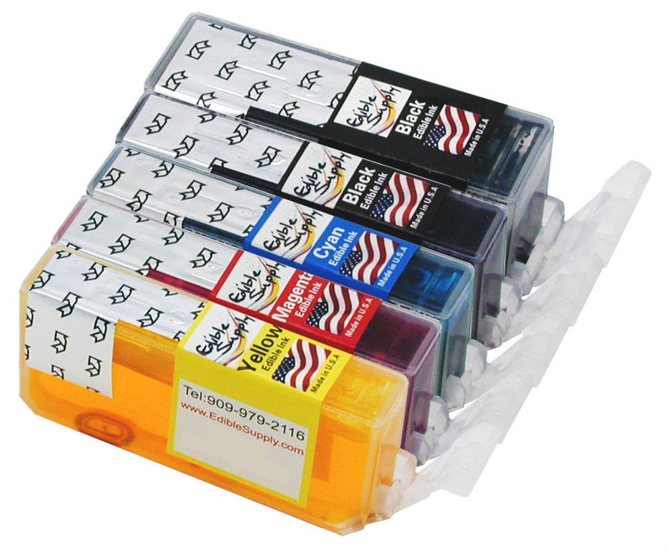 Edible Image Eible ink   Canon Printer 5 Ink Cartridges