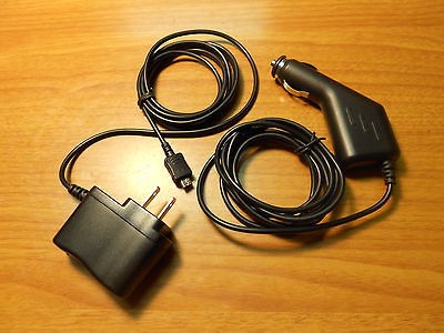 Car Vehicle Charger + AC Wall Power Adapter Cord for Sony  Player 