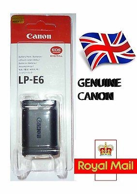 Original Canon LP E6 Battery for EOS 5D II and III EOS 7D, EOS 60D 