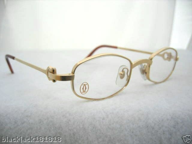 CARTIER GOLD OCTAGON EYEGLASSES GLASSES   AUTHENTIC NEW