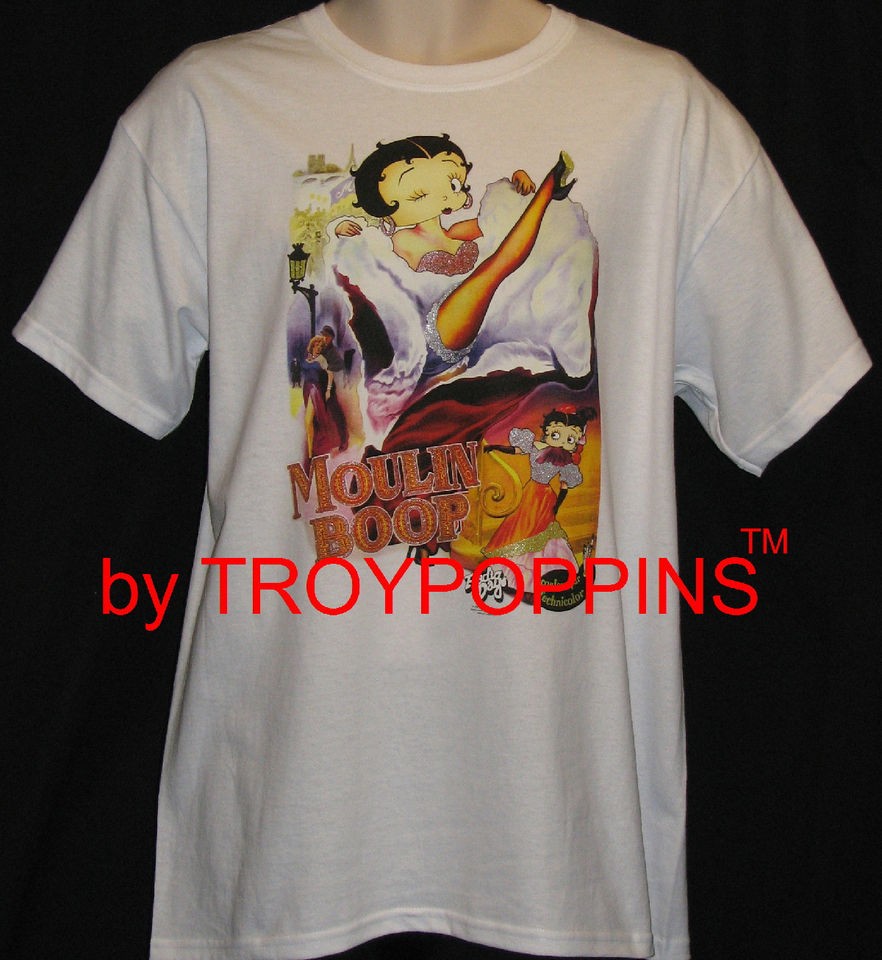 MOULIN BETTY BOOP CARTOON RADIO DAYS LAS VEGAS WEAR T SHIRT GRAPHIC 