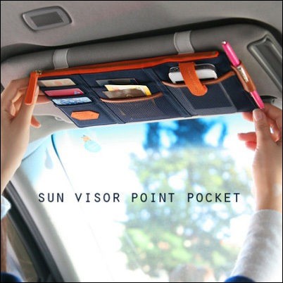 Car Sun Visor Multipurpose Organizer Pouch Bag Pocket Card Holder