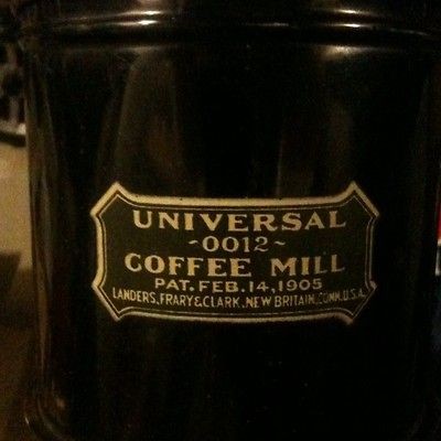 Lg Antique Universal Coffee Mill Grinder 0012   C 1905   Landers 