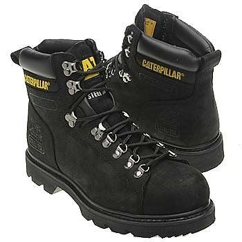 Caterpillar ALASKA P88012 Mens Black Leather STEEL TOE Slip Resistant 