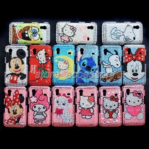   Rhinestone Crystal Bling Back Case Cover Skin For Mobile Cell Phone #C