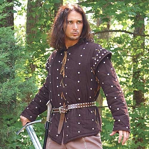 Medieval Two Piece Gambeson  Sleeveless Quilted w removeable Corduroy 