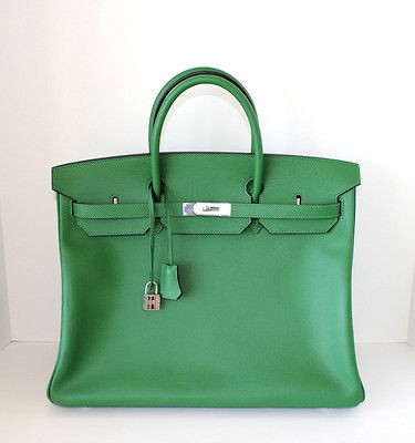 HERMES BIRKIN 40 Bag BENGALE Epsom leather palladium Fresh