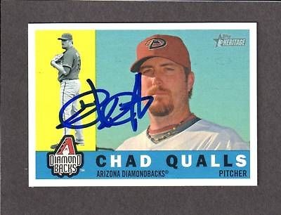 2009 HERITAGE #535 Chad Qualls AZ AUTOGRAPH AUTO COA