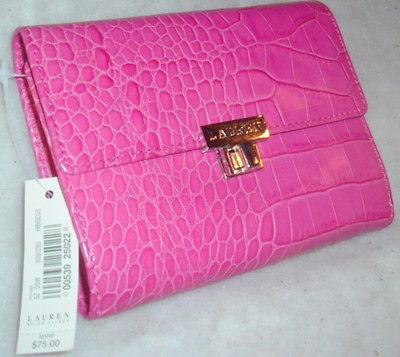 LAUREN BY RALPH LAUREN HIBISCUS PINK WOMENS WALLET NWT