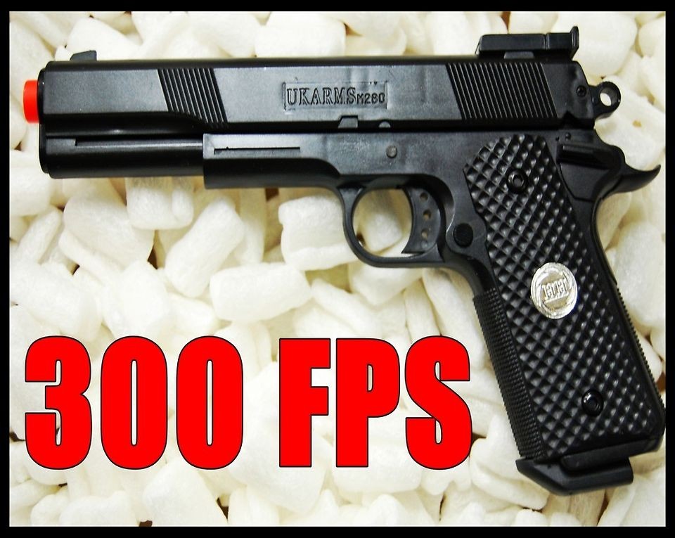 LARGE 300 FPS 1911 AIRSOFT starter SPRING eagle Orange tip HAND GUN 