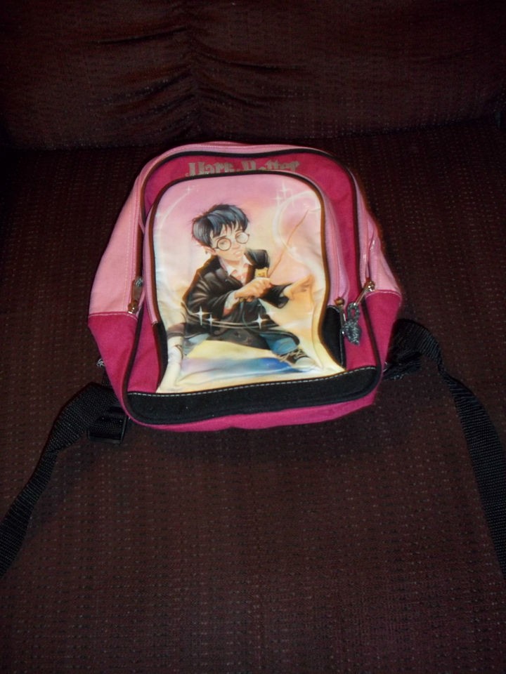 HARRY POTTER PINK BACKPACK PURSE HANDBAG 2 COMPARTMENTS ADJUSTABLE 