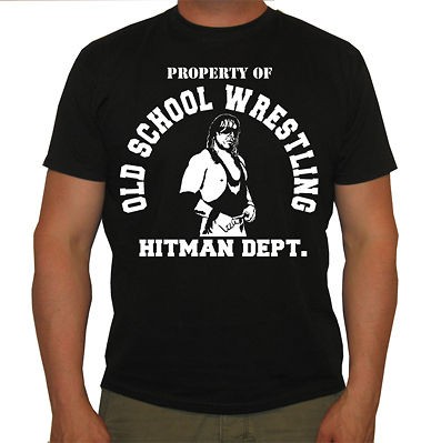 BRET HART HITMAN T SHIRT OLD SCHOOL WWF WRESTLING JW3