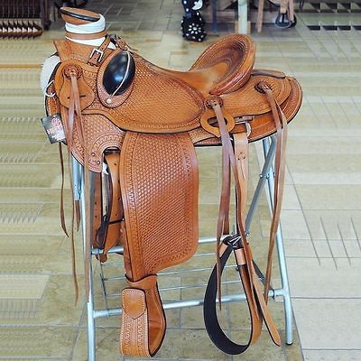 HILASON BIG KING WESTERN WADE RANCH ROPING SADDLE 17 BH039