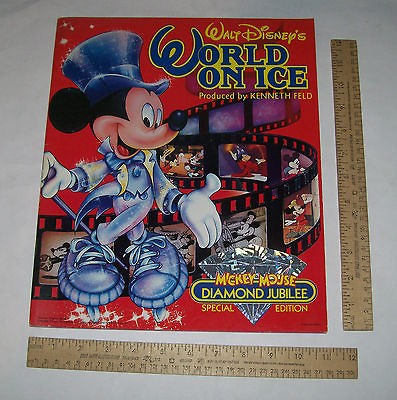 WALT DISNEYS WORLD ON ICE   Mickey Mouse Diamond Jubilee Ed   PROGRAM 