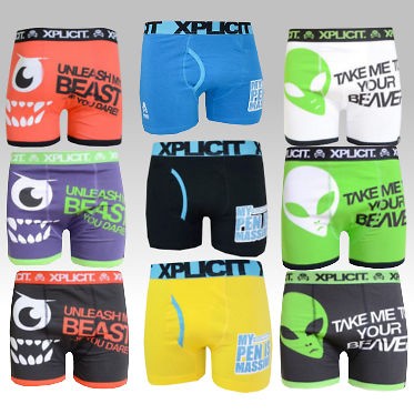 NEW MENS XPLICIT RUDE BOXERS SIZES S XL FUNNY UNDERWEAR BOXER SHORTS 