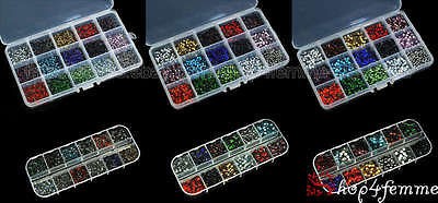 Mixed Box Sets of Hot Fix Iron On Rhinestones in Varies Sizes (SS6 