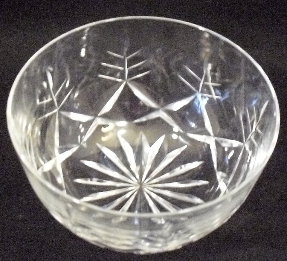   CORBETT CUT GLASS CRYSTAL FINGER, ICE CREAM OR FRUIT BOWL – MINT