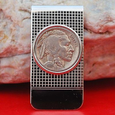 US 1935 Indian Head Buffalo Nickel 5 Cent Money Clip NEW