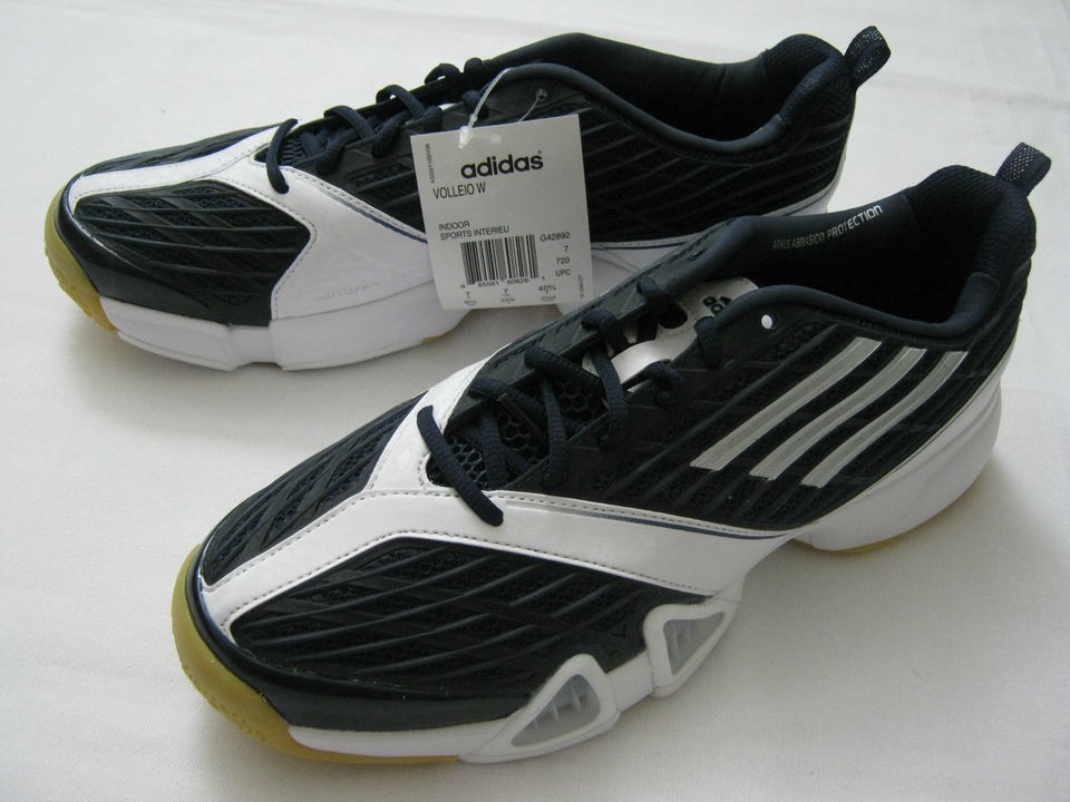 New Womens Adidas VOLLEIO Indoor Court Volleyball Shoes, Dark Blue Non 