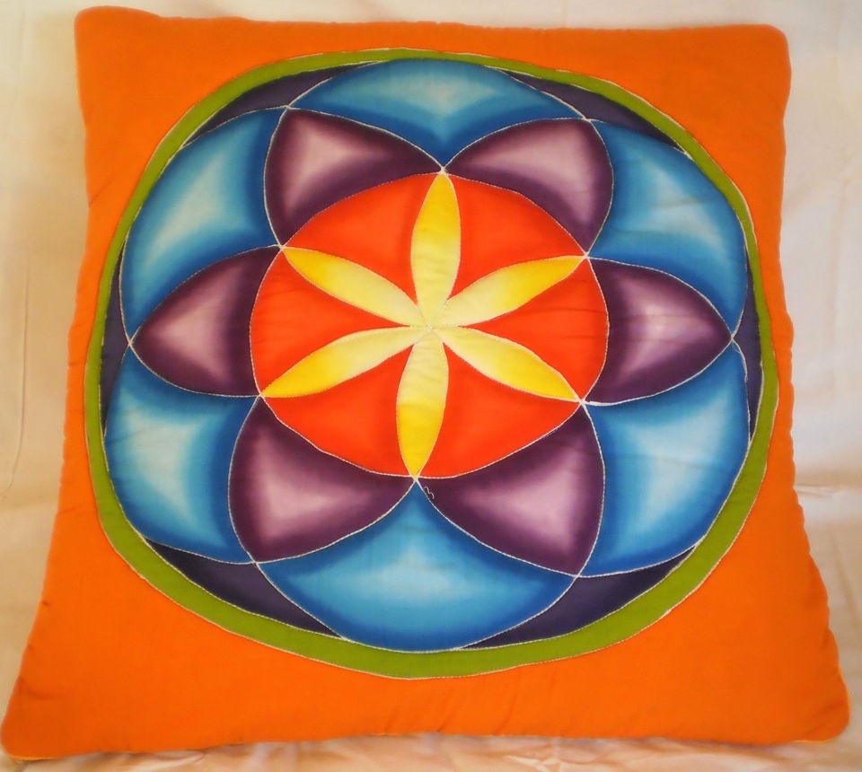 27x27inch yoga meditation mat pillow batik sacred geometry flower of 