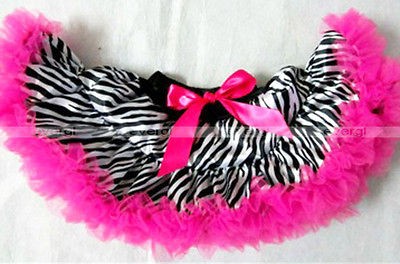   Baby Child Zebra print Princess Ballet Dance Costume Tutu Dress Skirt