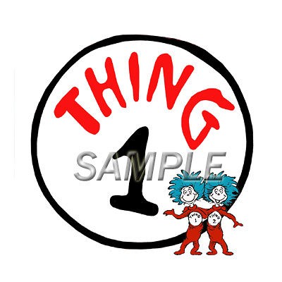 DARK* THING 1 2 3 4 T SHIRT IRON ON TRANSFER FOR DARK COLOR FABRICS