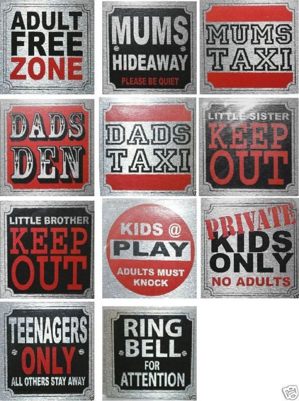 Fun Door Signs 8cm X 8cm Bedroom Signs