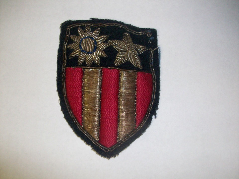 WWII CBI Bullion / Brocade Theatre Made Patch   Estate Find