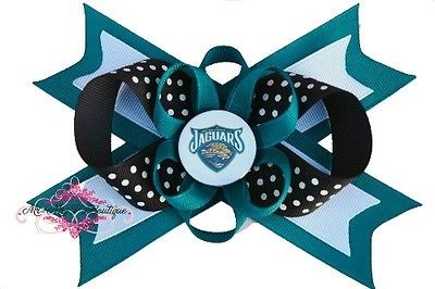 Jacksonville Jaguars Hair Bow Alligator Clip NFL