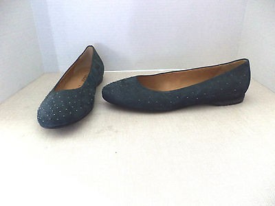 195 GABOR 24.141 Navy Suede Studded Flat US Size 9 (UK 7)