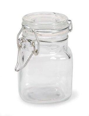 GLASS JARS w/LOCKING LID 3x2x2 ~WHOLESALE LOT OF 100