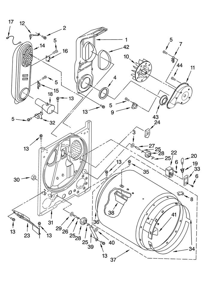   DRYER REAR DRUM SUPPORT ROLLER KIT WHIRLPOOL KENMORE NEW OEM PART 11