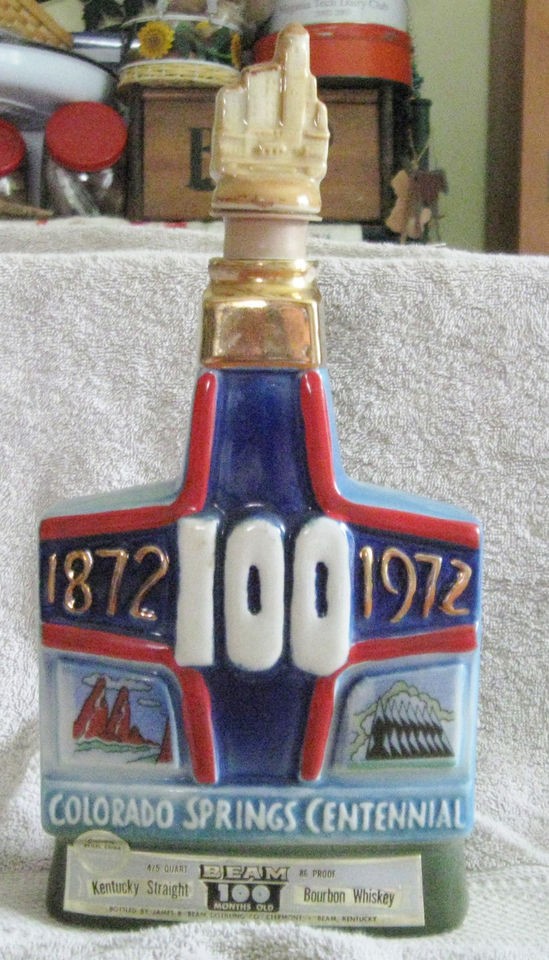 1972 Jim Beam Whiskey 1872 1972 Colorado Springs, Colorado Centennial 