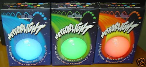 LOT of 3 LED BALLS RUBBER LIGHT UP JUGGLING CIRCUS GLOW BALLS NEW